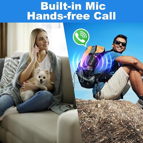 مكبر صوت بلوتوث بوبتوت مكبر صوت لاسلكي محمول - IPX7 مكبر صوت مقاوم للماء مع صوت ستيريو TWS بلوتوث 5.1 مكبر صوت محمول للمنزل والحفلات والشاطئ والخارج in Kuwait