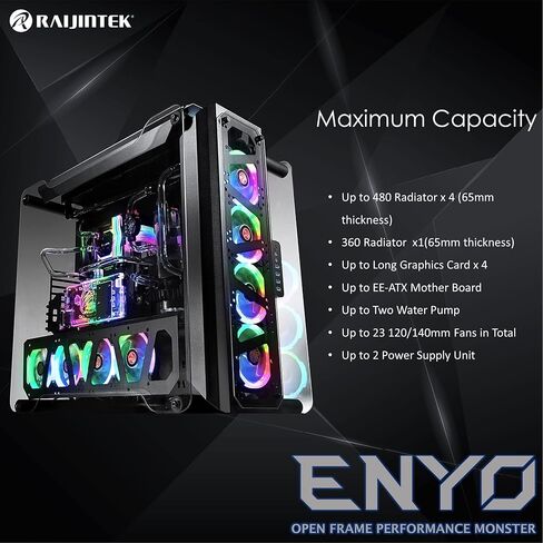 جراب من الزجاج المقوى من Raijintek Enyo هيكل مفتوح in Kuwait