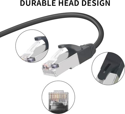 QIANRENON RJ50 10P10C Male to Female Extension Cable Panel Screw Mount Shielded Cat 5E 26AWG for Motorola Radio Barcode Scanning Laser Printing Industrial Equipment etc.,9.8ft(3m) in Kuwait