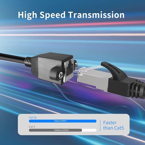 QIANRENON RJ50 10P10C Male to Female Extension Cable Panel Screw Mount Shielded Cat 5E 26AWG for Motorola Radio Barcode Scanning Laser Printing Industrial Equipment etc.,9.8ft(3m) in Kuwait