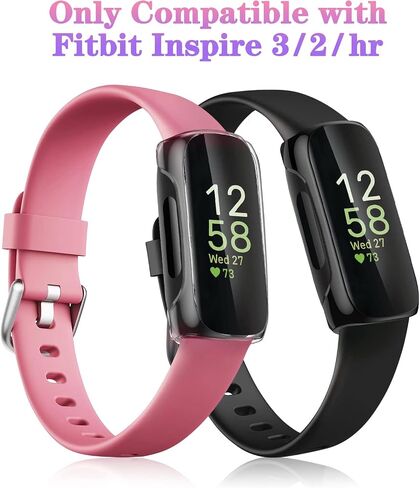 FINTIE 3 Pack Case Compatible with Fitbit Inspire 3 2 HR, Flexible Soft Full-Around watch Screen Protector TPU Case Cover Bumper Shell, Clear in Kuwait