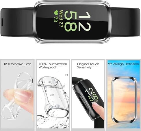 FINTIE 3 Pack Case Compatible with Fitbit Inspire 3 2 HR, Flexible Soft Full-Around watch Screen Protector TPU Case Cover Bumper Shell, Clear in Kuwait
