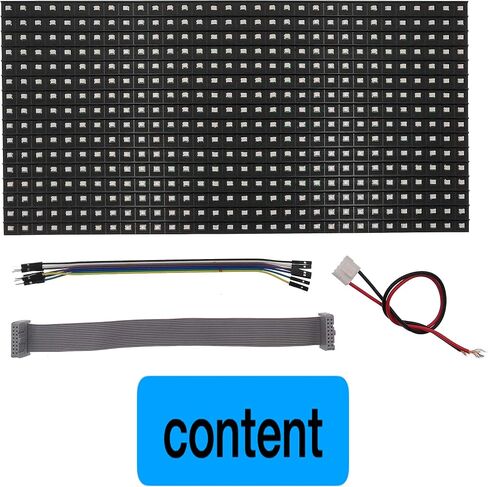 شاشة عرض LED حمراء EEEEE P10 كبيرة الحجم 32 سم × 16 سم، 512 قطعة من مصابيح LED، كل فرد قابل للعنونة، يتم التحكم فيها بواسطة Uno r3 مع Arduino IDE. in Kuwait