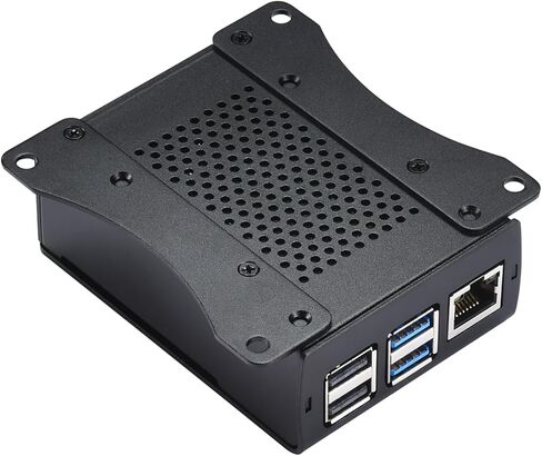 حافظة iUniker المعدنية لـ Raspberry Pi 5، وPi 5 مع مروحة كبيرة 4010 PWM ومشتت حراري نحاسي يدعم حامل VESA لـ Raspberry Pi 5 (4010 Fan) in Kuwait