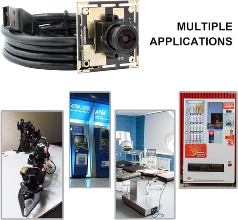 ELP USB مع كاميرا 2.1 مم زاوية واسعة Mjpeg 5 ميجابكسل HD كاميرا كمبيوتر USB لرؤية الآلة الصناعية OV5640 Mini UVC USB2.0 كاميرا Lightburn، كابل 3.3 قدم/1 متر للكمبيوتر المحمول Jetson Nano in Kuwait