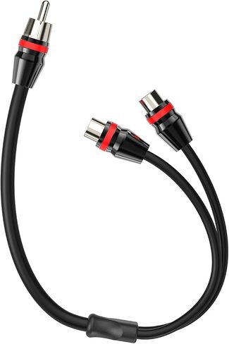 1ft RCA 1 Male to 2 Female Audio Speaker Y Adapter Splitter Cable in Kuwait