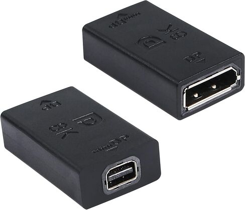 CERRXIAN 8K Mini Displayport to Displayport Converter Adapter,Mini DP Female to DP Female 1.4 Video Extension Converter Support 8K@60Hz,4K@144Hz,2K@165Hz(2-Pack) in Saudi Arabia