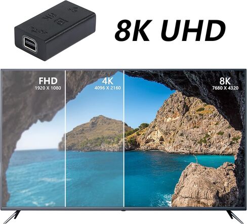 CERRXIAN 8K Mini Displayport to Displayport Converter Adapter,Mini DP Female to DP Female 1.4 Video Extension Converter Support 8K@60Hz,4K@144Hz,2K@165Hz(2-Pack) in Saudi Arabia