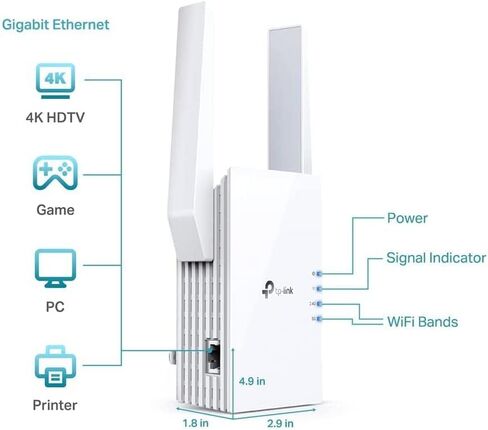 موسع نطاق TP-Link AX3000 ثنائي النطاق Wi-Fi 6 (RE705X) وضع AP مع منفذ جيجابت، OFDMA، تكوين الشعاع، متوافق مع OneMesh (متجدد) in Kuwait