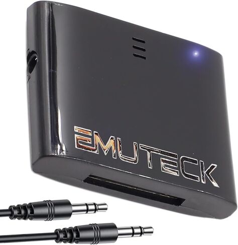EMUTECK 30 Pin Bluetooth 5.0 محول ستيريو لجهاز Bose SoundDock 2 ومكبرات الصوت الأخرى ذات 30 دبوسًا، مع كابل Aux 3.5 مم، لمحطات إرساء موسيقى iPhone iPod (ليس للسيارات) in Kuwait