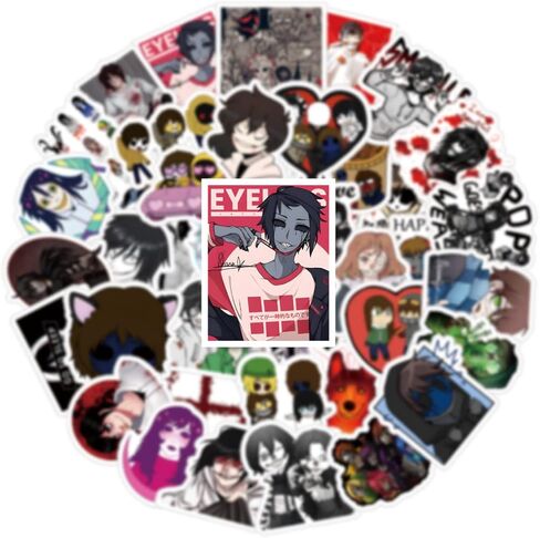 مجموعة ملصقات Creepypasta Merch مكونة من 62 قطعة، ملصقات لاصقة مقاومة للماء من الفينيل لرعب الرعب والإثارة والهالوين لزجاجة المياه، والكمبيوتر المحمول، والهاتف، ولوح التزلج، وسجلات القصاصات، والغوتير، وهدايا ممتصة للصدمات للمراهقين والبالغين in Kuwait