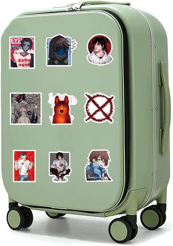 مجموعة ملصقات Creepypasta Merch مكونة من 62 قطعة، ملصقات لاصقة مقاومة للماء من الفينيل لرعب الرعب والإثارة والهالوين لزجاجة المياه، والكمبيوتر المحمول، والهاتف، ولوح التزلج، وسجلات القصاصات، والغوتير، وهدايا ممتصة للصدمات للمراهقين والبالغين in Kuwait