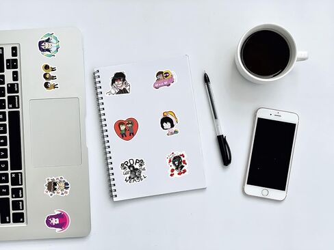 مجموعة ملصقات Creepypasta Merch مكونة من 62 قطعة، ملصقات لاصقة مقاومة للماء من الفينيل لرعب الرعب والإثارة والهالوين لزجاجة المياه، والكمبيوتر المحمول، والهاتف، ولوح التزلج، وسجلات القصاصات، والغوتير، وهدايا ممتصة للصدمات للمراهقين والبالغين in Kuwait