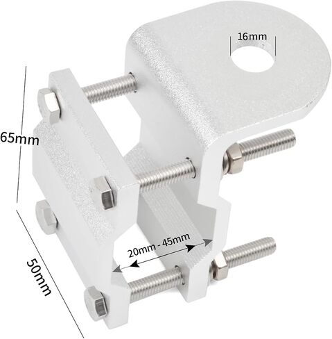 Universal Heavy Duty Roll Bar/Mirror Mounting Bracket, Aluminum Anti-Corrosion Antenna Mount for Mobile Outdoor Base Antenna with 3/8 x 24 Antenna Stud CB Adapter (Bracket with 10mmHole) in Saudi Arabia