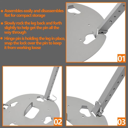 TR-1518 Satellite Tripod Mount, Compatible with Carryout/Pathway/Playmaker | Dish Tripod Stand, Fit for Carryout GM-1518/GM-1599/GM-MP1, Pathway/Playmaker RV Satellite Antennas, Adjustable Ht 14.5"-22" in Saudi Arabia