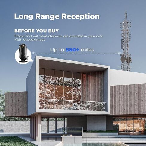 هوائي تلفزيون معزز للإشارة 2023 مع نطاق تغطية يزيد عن 570 ميلًا يدعم 4K 8K 1080p للتلفزيون عالي الدقة الذكي وأجهزة التلفزيون الأقدم، وكابل HDTV للإشارة الداخلية بطول 18 قدمًا in Kuwait