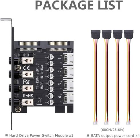 وحدة تحويل طاقة القرص الصلب لـ 2.5 بوصة / 3.5 بوصة SATA HDD/SSD ، وحدة تحكم مستقل بالطاقة في 4 اتجاهات مع حماية جهاز التلفزيون in Kuwait