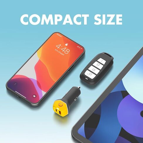 Shell Dual USB C Car Charger 38W Mini Quick USB Power Adapter, 20W PD USB C + 18W QC USB A Fast Charging for iPhone 12/Pro/Max/Mini/Magnet Snap, iPad Air/Mini, Android, and More. in Kuwait