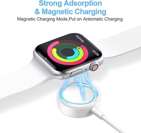 Upgraded for Apple Watch Charger USB C, [MFi Certified] 2Pack iWatch Charger Cable Magnetic Wireless Portable Fast Charging Cord Compatible with Apple Watch Series Ultra/9/8/7/6/5/4/3/2/1/SE(3.3FT/1M) in Kuwait