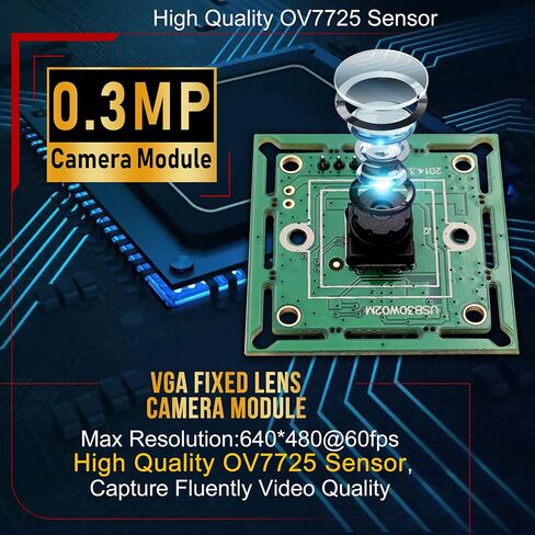 ELP VGA Super Mini USB Camera Module with 100degree Lens 480P 60fps Webcam in Kuwait
