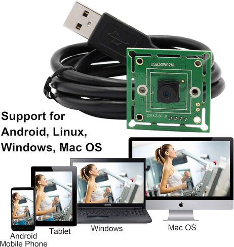 ELP VGA Super Mini USB Camera Module with 100degree Lens 480P 60fps Webcam in Kuwait