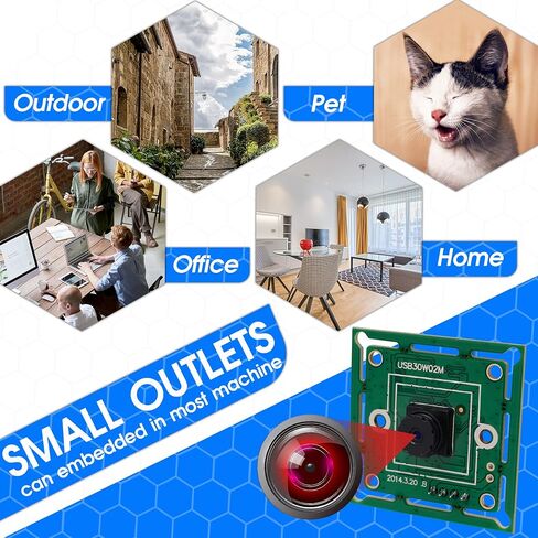 ELP VGA Super Mini USB Camera Module with 100degree Lens 480P 60fps Webcam in Kuwait