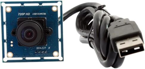 ELP 1mp HD Fisheye USB Camera Module with 170degree Wide Angle Lens for Computer 720P Mini USB2.0 UVC Video Embedded Webcam Board 1/4" OV9712 PC Camera for Laptop, Raspberry Pi, Jetson Nano in Saudi Arabia