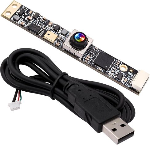 Webcamera_usb 16mp وحدة كاميرا USB ذات التركيز التلقائي مع ميكروفون للكمبيوتر الصغير وكاميرا Lightburn المصغّر USB للأمان وكاميرا الكمبيوتر CCTV فيديو بالليزر ولوحة كاميرا ويب (68 درجة بدون عدسة تشويه) in Kuwait