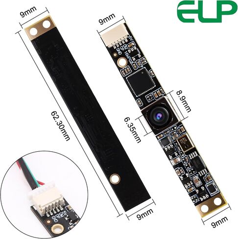 Webcamera_usb 16mp وحدة كاميرا USB ذات التركيز التلقائي مع ميكروفون للكمبيوتر الصغير وكاميرا Lightburn المصغّر USB للأمان وكاميرا الكمبيوتر CCTV فيديو بالليزر ولوحة كاميرا ويب (68 درجة بدون عدسة تشويه) in Kuwait
