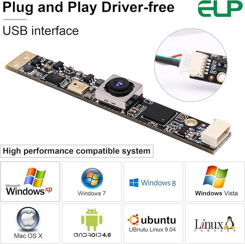 Webcamera_usb 16mp وحدة كاميرا USB ذات التركيز التلقائي مع ميكروفون للكمبيوتر الصغير وكاميرا Lightburn المصغّر USB للأمان وكاميرا الكمبيوتر CCTV فيديو بالليزر ولوحة كاميرا ويب (68 درجة بدون عدسة تشويه) in Kuwait