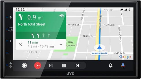 JVC KW-M56BT Apple CarPlay Android Auto Multimedia Player w/ 6.8" Capacitive Touchscreen, Bluetooth Audio and Hands Free Calling, MP3 Player, Double DIN, 13-Band EQ, SiriusXM, AM/FM Car Radio in Kuwait