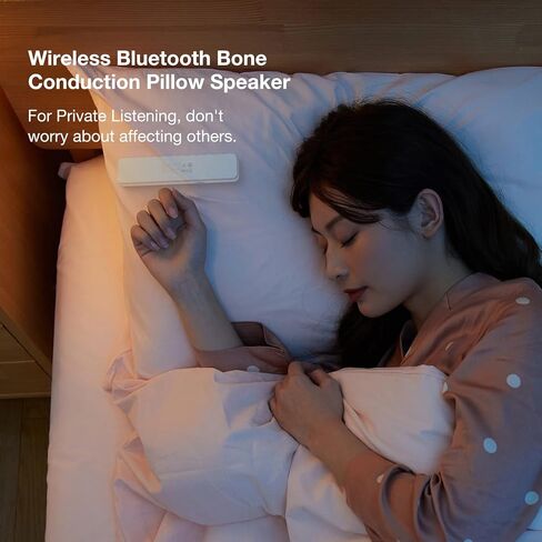 Bone Conduction Bluetooth Pillow Speaker for Sleeping, Portable Sleep Bar Pillow Speaker Perfect for Side Sleepers, Sleep Speaker with Stereo Bass-30/60-Min Timer, Volume Control, Privacy & Meditation in Kuwait