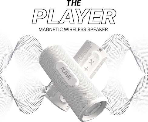 بلو تيز جولف مكبر صوت بلوتوث مغناطيسي يثبت بأمان بعربة الجولف - مقاوم للماء بدرجة IPX7 - منفذ شحن USB - ابيض in Kuwait