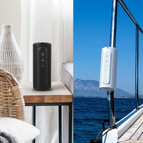 بلو تيز جولف مكبر صوت بلوتوث مغناطيسي يثبت بأمان بعربة الجولف - مقاوم للماء بدرجة IPX7 - منفذ شحن USB - ابيض in Kuwait