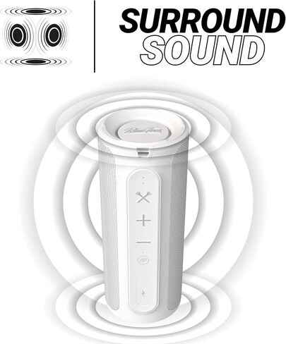 بلو تيز جولف مكبر صوت بلوتوث مغناطيسي يثبت بأمان بعربة الجولف - مقاوم للماء بدرجة IPX7 - منفذ شحن USB - ابيض in Kuwait