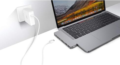 محول HyperDrive Mac USB C Hub، Sanho USB Type C متعدد المنافذ Hub MacBook Pro 2020 2019 2018-2016، MacBook Air 8 في 2 دونغل مع USB-C 100W PD، 4K HDMI، MiniDP، قارئ بطاقة microSD/SD، 2xUSB أ- الفضة in Kuwait