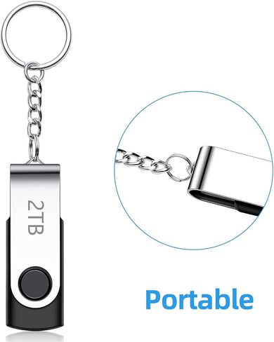 محرك أقراص فلاش USB عالي السرعة، محرك إبهام مقاوم للماء، عصا ذاكرة معدنية USB لتخزين البيانات مع تصميم سلسلة المفاتيح، محرك أقراص القفز للنسخ الاحتياطي للبيانات ونقلها للكمبيوتر الشخصي/الكمبيوتر المحمول in Kuwait