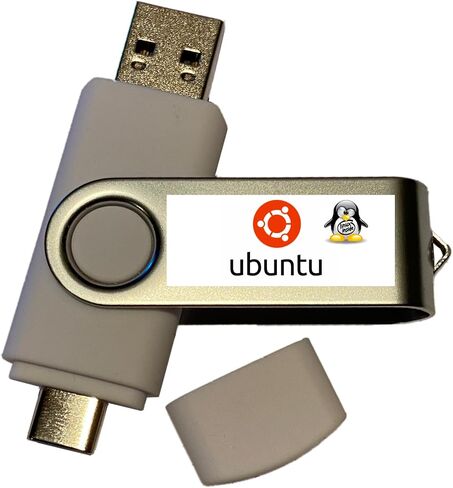 Linux Ubuntu Lunar Lobster 23.04 إصدارات سطح المكتب والخادم - تثبيت نظام مباشر متعدد التمهيد قابل للتمهيد USB Flash Thumb Drive متوافق مع USB-C in Kuwait