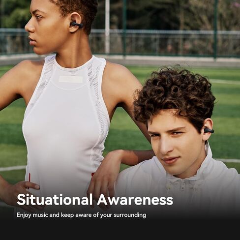 سماعات أذن لاسلكية مفتوحة الأذن من Sanag مزودة بتقنية البلوتوث 5.3 ومشبك على سماعات الرأس الصغيرة مع ميكروفون تعمل على مدار 24 ساعة وحقيبة شحن مقاومة للماء لتمارين الجيم والجري والرياضة in Kuwait