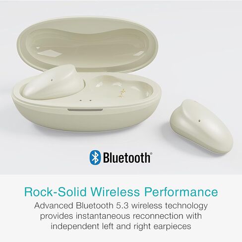 سماعات أذن MEE audio Pebbles True اللاسلكية - بلوتوث 5.3 سماعات رأس خفيفة الوزن داخل الأذن مع ميكروفون سماعة رأس وتقليل ضوضاء المكالمات للصالة الرياضية/التمارين/الرياضة والألعاب، ذهبي وردي in Kuwait