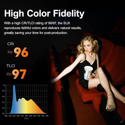 مصباح فيديو Godox SL300III LED، 300W 99300Lux 5600K±200K CRI96+ TLCI97+، إضاءة إخراج مستمرة متوازنة مع ضوء النهار لليوتيوب والبث المباشر والفيديو in Kuwait