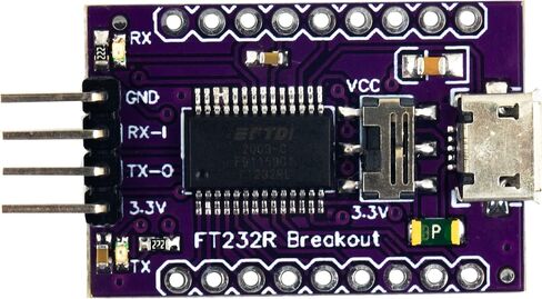 risingsaplings FT232RL Micro USB to TTL Serial Converter Adapter Module 3.3V FT232 Breakout Board in Saudi Arabia