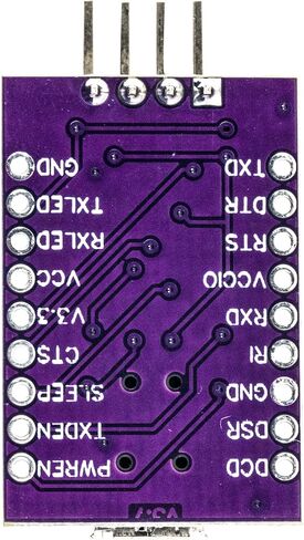 risingsaplings FT232RL Micro USB to TTL Serial Converter Adapter Module 3.3V FT232 Breakout Board in Saudi Arabia