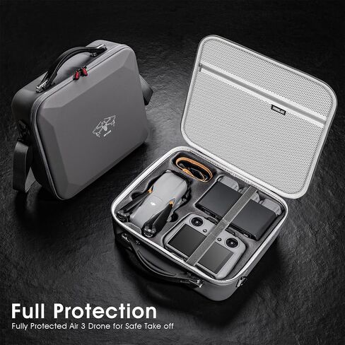 TIMETOP Air 3 Case, Portable Travel Bag Waterproof Carrying Case for DJI Air 3 Drone (DJI RC 2/RC-N2) Controller, Shockproof Carrying Case for DJI Air 3 Drone Fly More Combo Accessories in Kuwait