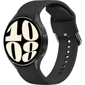 Meliya No Gap Bands Only Compatible with Samsung Galaxy Watch 4/5/6 Band 40mm 44m/Galaxy Watch 5 Pro Band 45mm/Watch 4 Classic Band 42mm 46mm/Watch 6 Classic Band 43mm 47mm, 20mm Soft Silicone Sport Bands for Women & Men