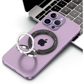 حامل حلقة الهاتف المغناطيسي لـ MagSafe - JCHIEN حامل حلقة الهاتف المغناطيسي بمسند الإصبع لتركيب السيارة المغناطيسي - متوافق مع ملحقات iPhone MagSafe - أسود in Kuwait