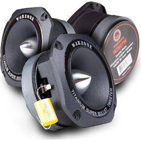 Gravity 2X WZ50TW 1500W Heavy Duty Titanium Super Tweeter Loud Speaker 4-Ohms for Car, Van, ATV, Motorcycle, and Competition (Pair) (Black) in Kuwait