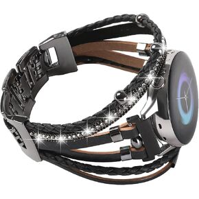 أحزمة جلدية فاخرة متوافقة مع ساعة Samsung Galaxy Watch 5/Watch 6/Galaxy Watch 4 Band 40mm 44mm/Galaxy Watch 5 Pro Band/Watch 4/ Watch 6 Classic Band، سوار بوهو 20 مم مصنوع يدويًا للنساء in Kuwait