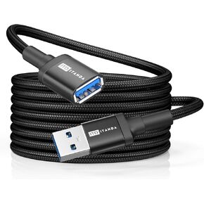 ITD ITANDA 10FT USB تمديد كابل USB 3.0 تمديد الحبل نوع A ذكر إلى Female5Gbps نقل البيانات للوحة المفاتيح، الماوس، بلاي ستيشن، Xbox، محرك فلاش، الطابعة، الكاميرا وأكثر من ذلك in Kuwait