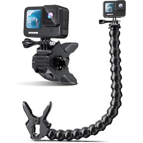 كوبتون حامل بمشبك مرن 19 قسم 17.8 انش قابل للتعديل لكاميرا جو برو 11،10، 9، 8، 7، 6، 5، 4، 3+، 3 سيشن، ماكس، فيوجن، اكاسو، دي جيه اي اوسمو in Kuwait